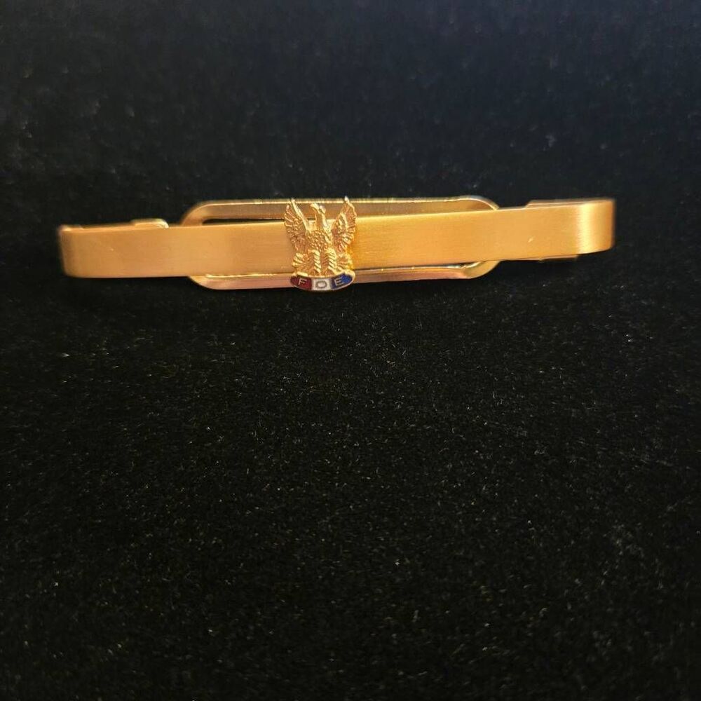 Vintage Tie Bar Fraternal Order of Eagles Gold Tone Ty-King